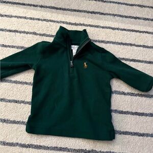 Ralph Lauren Kids Forest Green Half-Zip Sweater